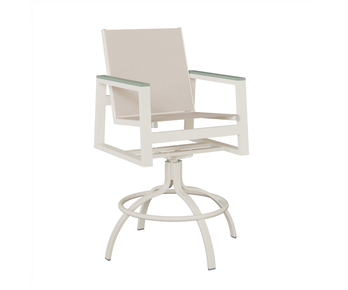 Vida Sling Swivel Bar Chair
