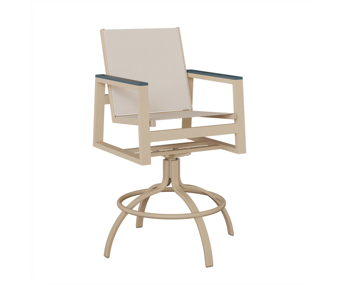 Vida Sling Swivel Bar Chair