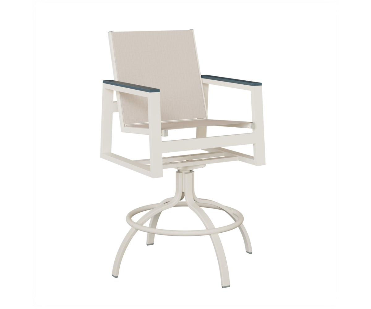 Vida Sling Swivel Bar Chair