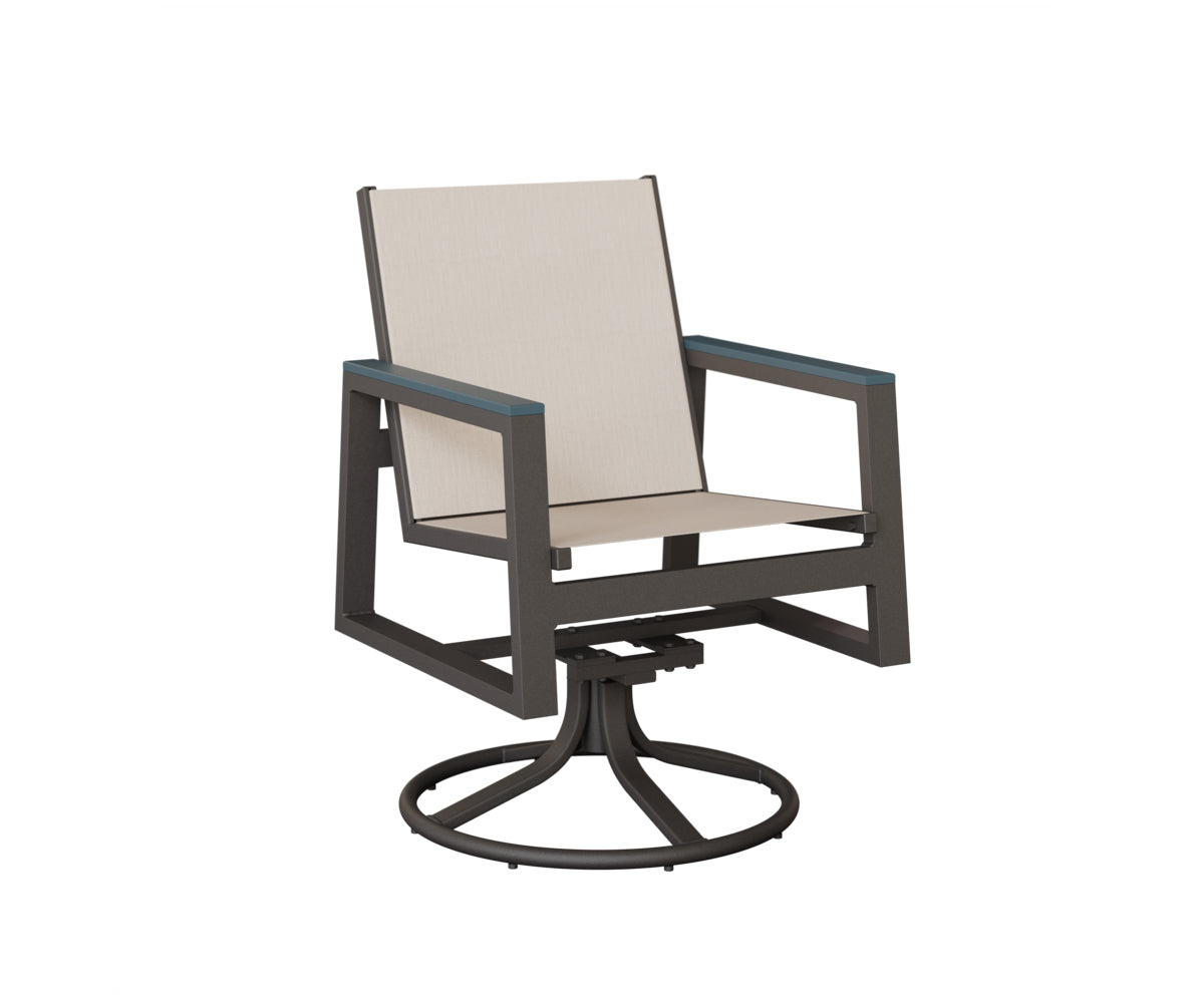 Vida Sling Swivel Rocker Dining Chair