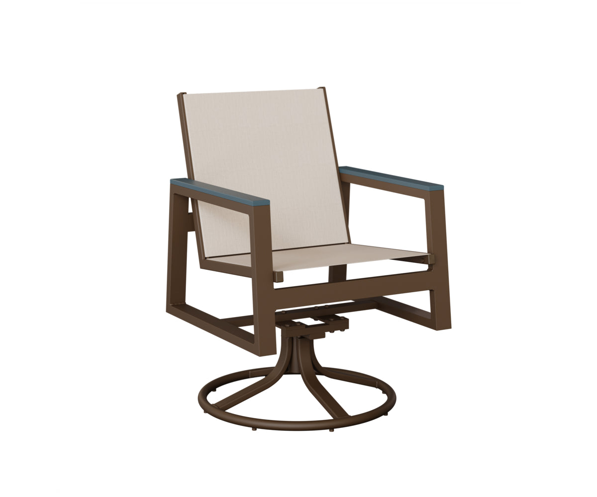 Vida Sling Swivel Rocker Dining Chair