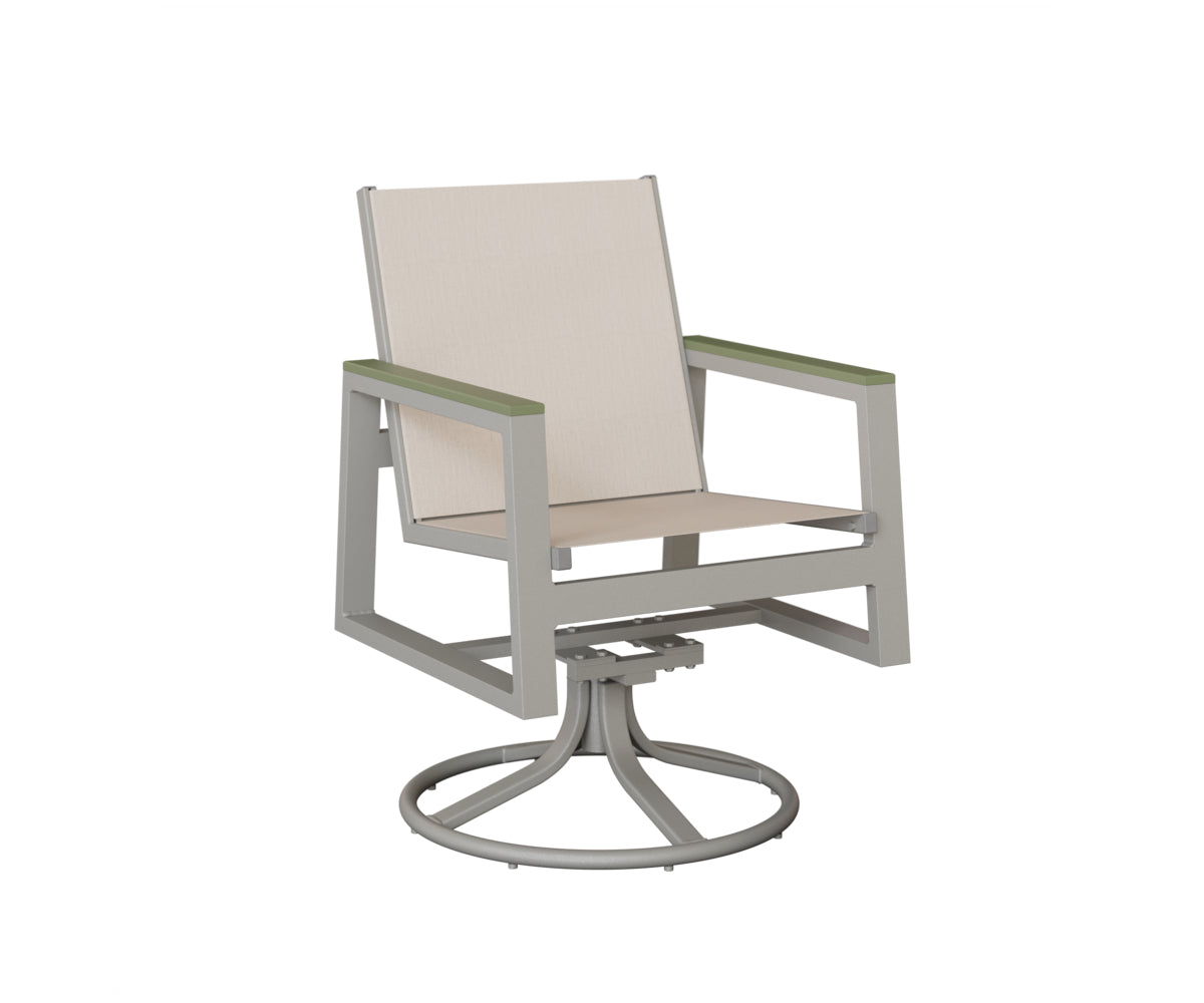Vida Sling Swivel Rocker Dining Chair
