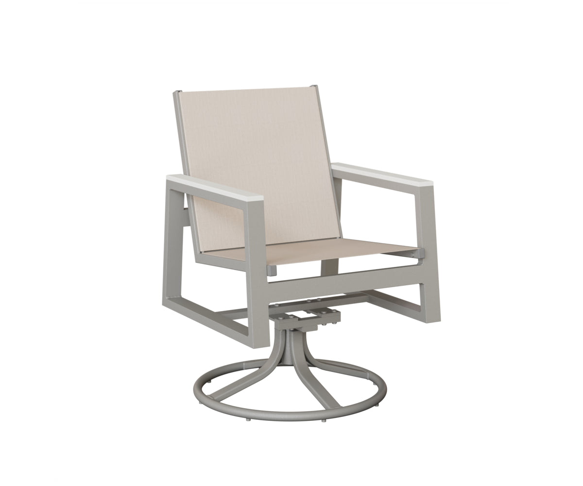 Vida Sling Swivel Rocker Dining Chair