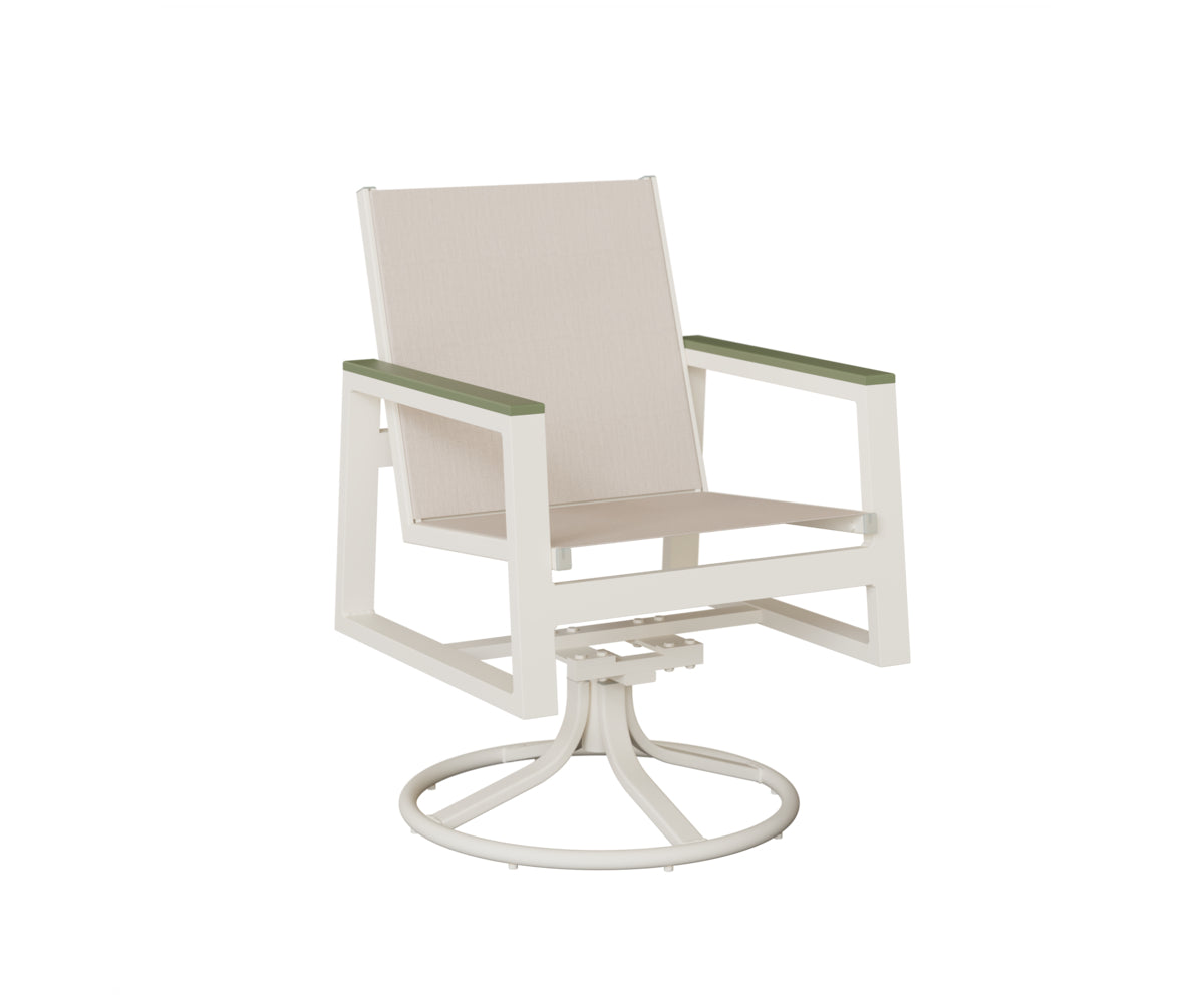 Vida Sling Swivel Rocker Dining Chair
