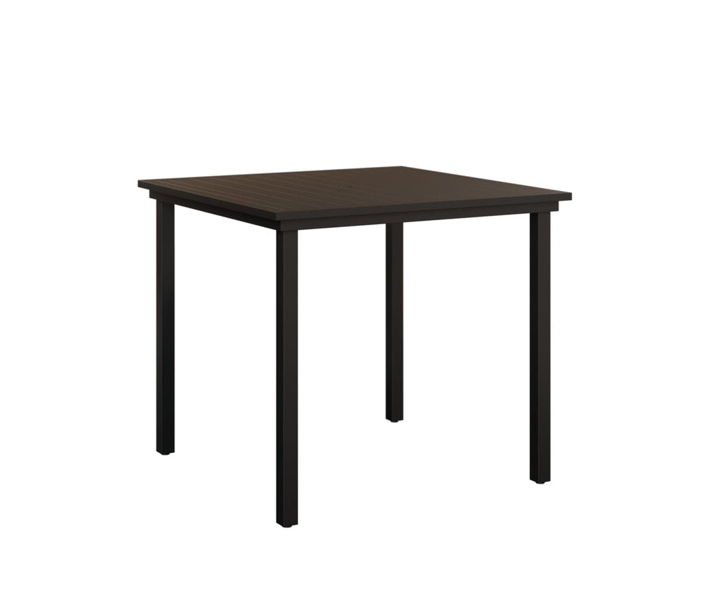 Vida 44" Square Table - Aluminum Top - Bar Rockwood Outdoor Furniture Black 