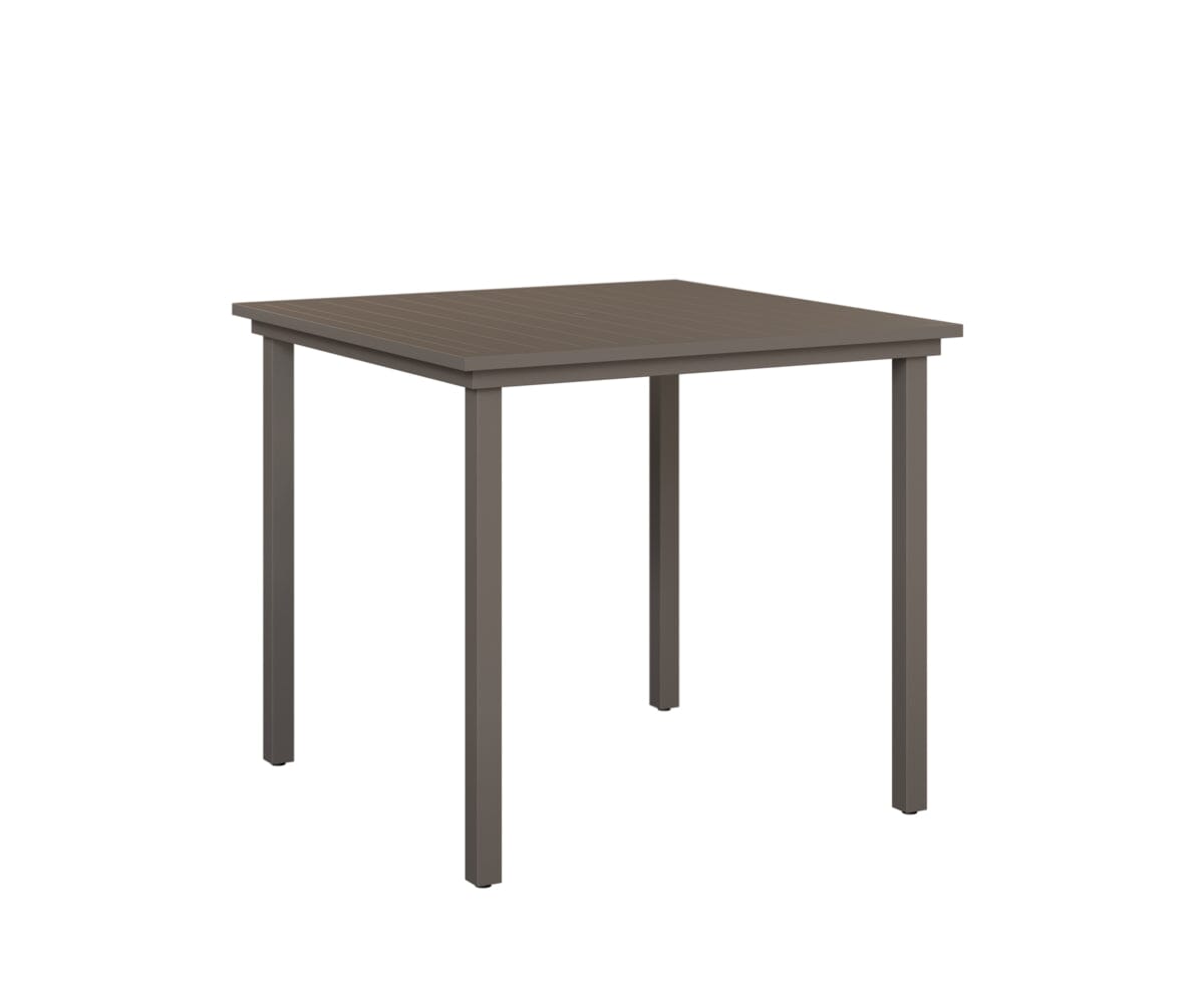 Vida 44" Square Table - Aluminum Top - Bar Rockwood Outdoor Furniture Graphite 