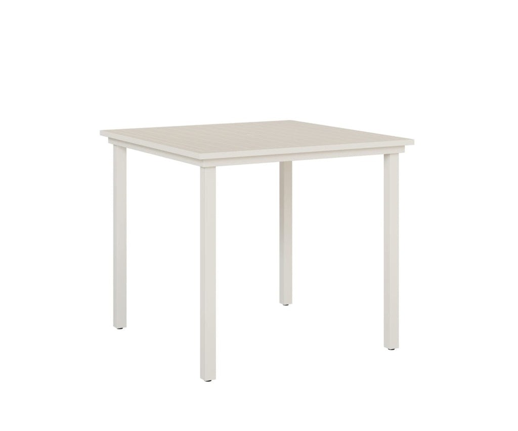 Vida 44" Square Table - Aluminum Top - Bar Rockwood Outdoor Furniture White 
