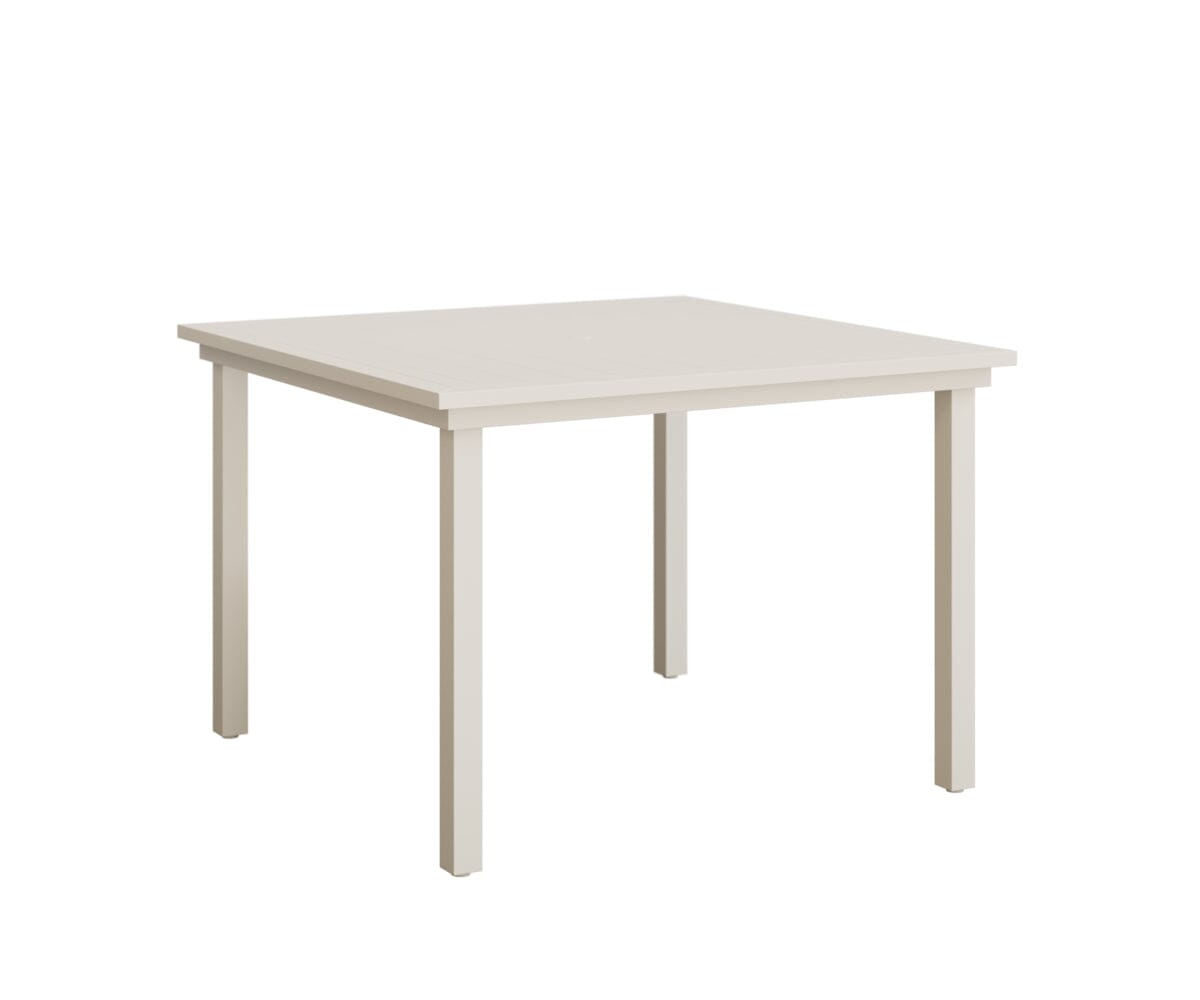 Vida 44" Square Table - Aluminum Top - Dining Rockwood Outdoor Furniture White 