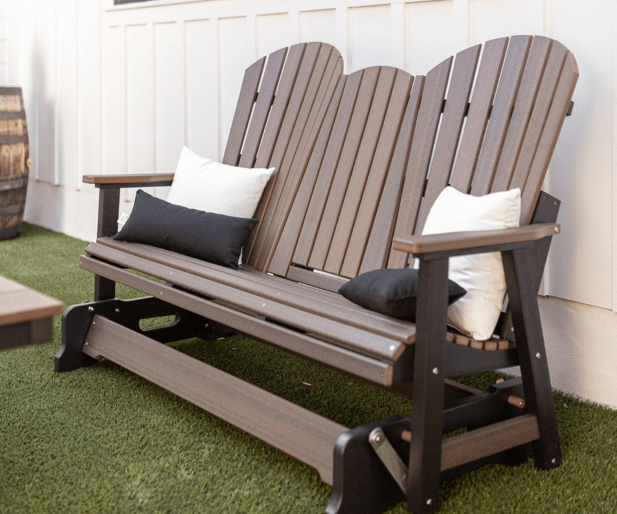 5′ Comfo Back Three Seat Glider with Console Rockwood Outdoor Furniture 